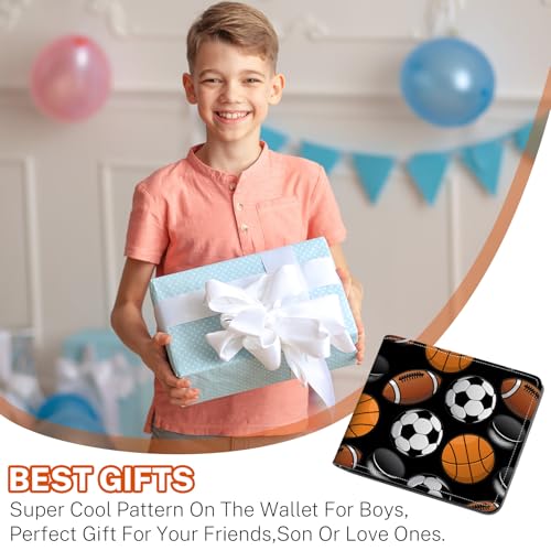 Image of Boys Wallet for Kids, Teen Boy Gamer Wallets 9-12 8-10 8-12, Cool Novelty Leather Bifold Rfid Blocking Purse Coin Pocket Zipper Id Window for Children Male Youth Guys Gaming Birthday Gifts