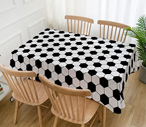 Hafangry Soccer Tablecloth For Soccer Themed Birthday Party Decoration Home Kitchen Dining Room Table Decor-60×84Inch #TOP1