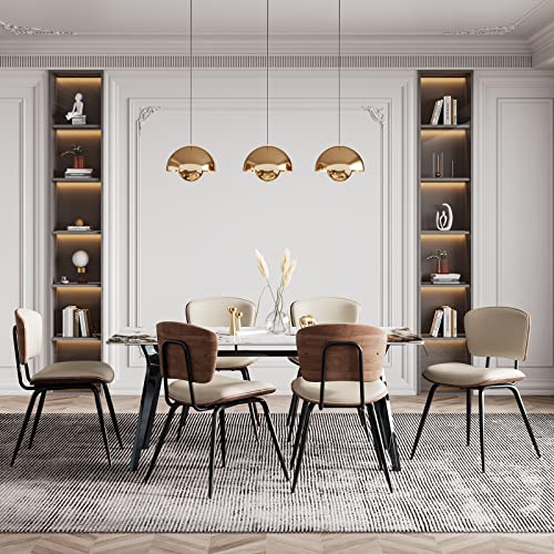 Aqg Dining Chairs Set Of 2 Mid Century Modern Dining Chairs Faux Leather Upholstered Chair With Walnut Wood Frame For Kitchen Dining Living Room Chairs (Beige, Pack Of 2) #TOP2