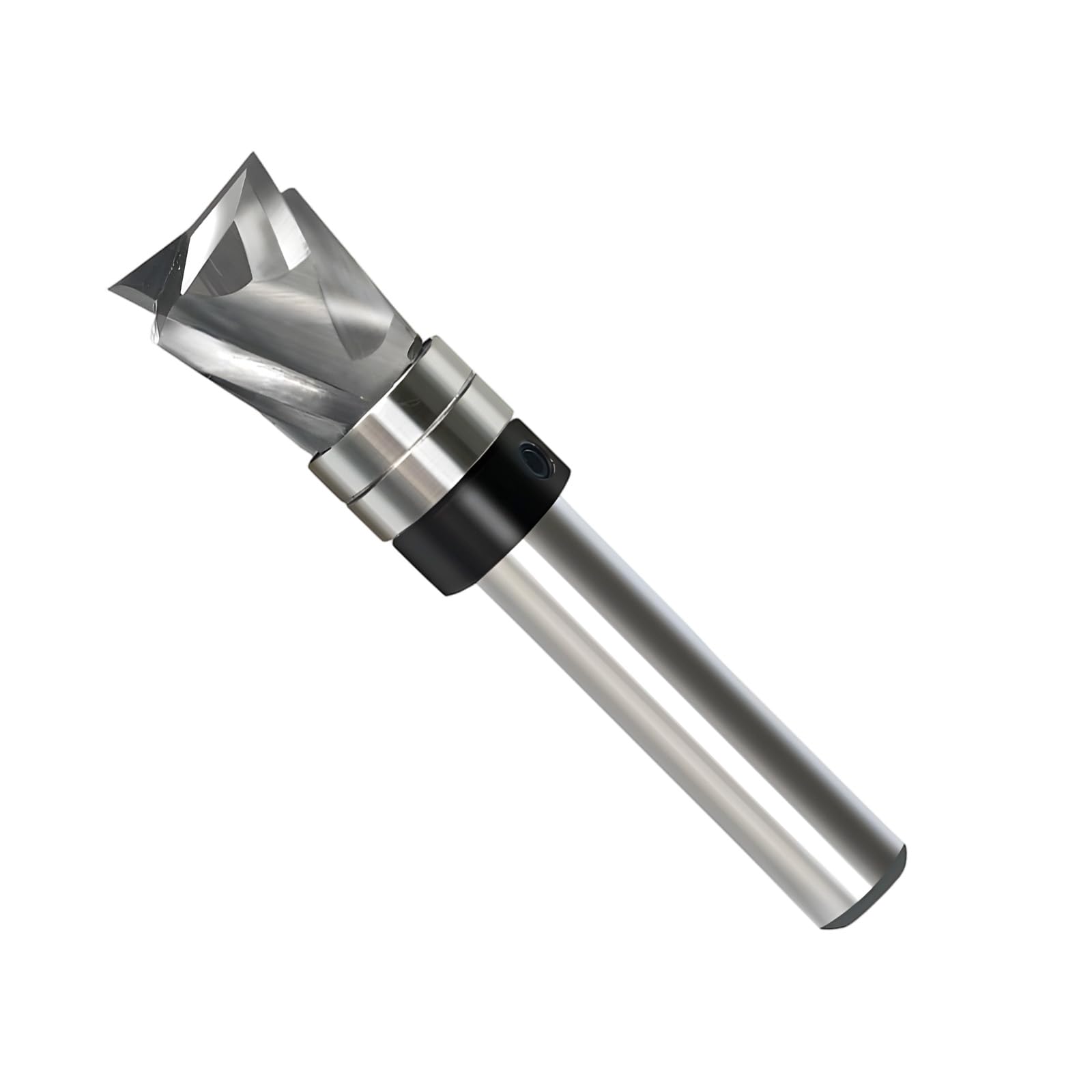 Fresa de enrasado en espiral de 12 mm con rodamiento de bolas, vástago de 8
