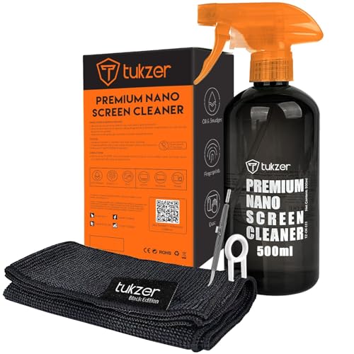 Image of Tukzer 5in1 Professional Screen Cleaning Kit 500ML for Camera, Lens, Binocular, Laptop, TV, Monitor,Smartphone(Anti-Static Cleaning Liquid 500ml,Microfiber Cloth,Toothpick Cleaner,Keycap Puller,Brush)