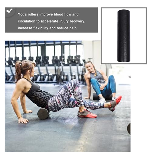 Rodillo de espuma sólida GLEAVI EPP para músculos y masajes, rodillo de yoga y masaje de 15 x 60 cm para relajación corporal completa y de piernas, accesorio de fitness para ejercicios en espalda y pies miniatura 7