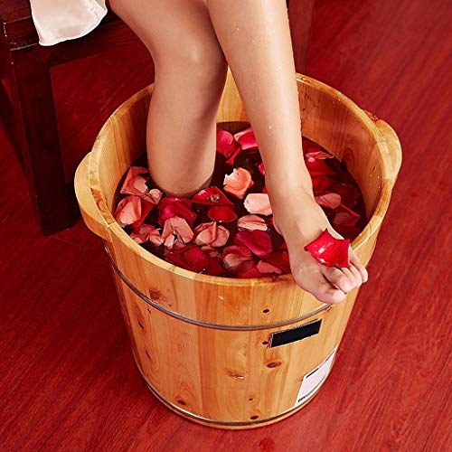 Spa de pies con bañera de madera y masaje de piedras miniatura 3
