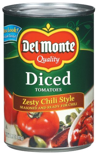 Del Monte Diced Tomatoes with Green Pepper & Onion 14.5 oz (Pack of 12)