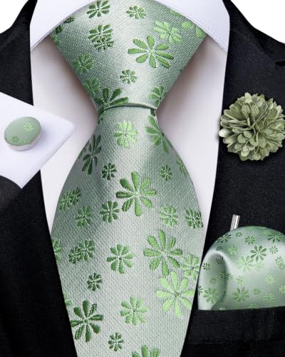 Image of DiBanGu Silk Zipper Ties for Men, Formal Pre-tied Necktie
