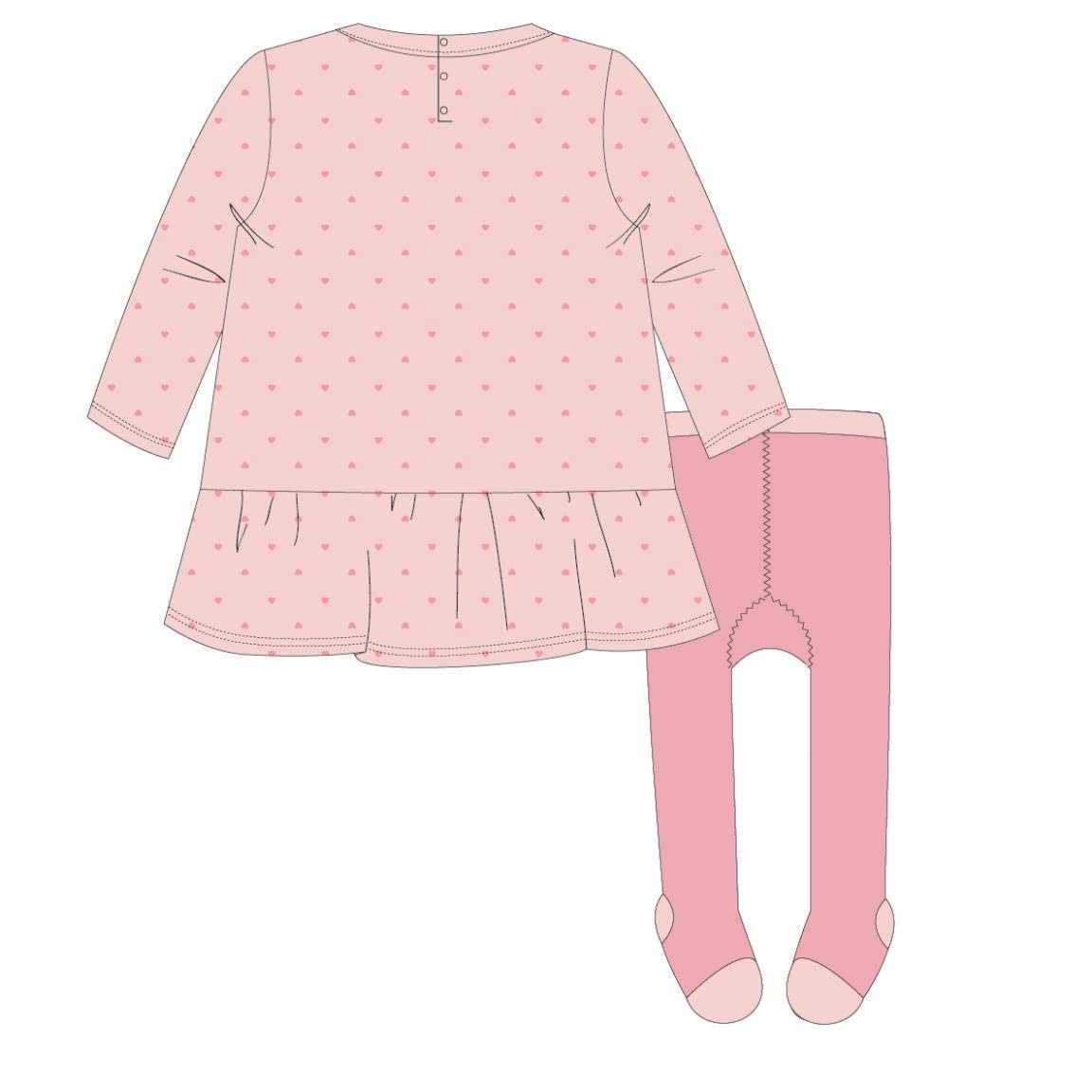 Artesania Zestaw odzieży dla dziewczynek, różowy (Rosa C07), 3 Miesiące