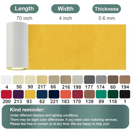 Image of Linen Canvas Repair Tape, 4 inch x 63 inch Yellow Waterproof Self-Adhesive Patch for Outdoor Gear, Durable and Weatherproof Fabric Tape for Boat Covers, Tents, Sofas, Sun Shades, Awnings, and Lounge Chairs