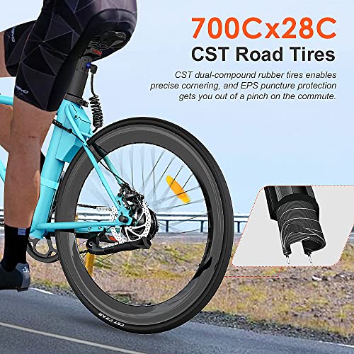 Officieel | Fafrees F1 Elektrische Fiets, 27.5" Ebike 700C*28C, 250W Motor Verwijderbare batterij 36V 8.7Ah 300Wh, LED Display Stad Elektrische Fietsen Heren en Dame, 2022 Nieuwe - Afbeelding 5