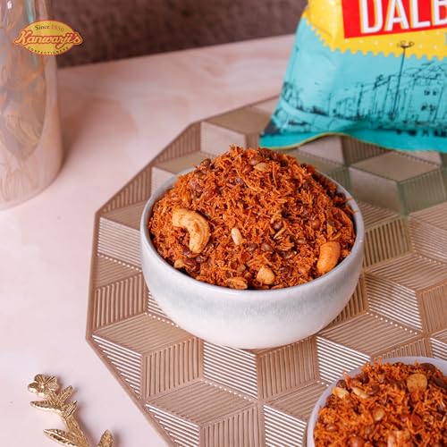 Image of Kanwarji's Confectioners Kaju Dal Biji Namkeen (250g) | Made with 100% Pure Desi Ghee | Premium Kaju Dalmoth | Handmade Ready to Eat Snack