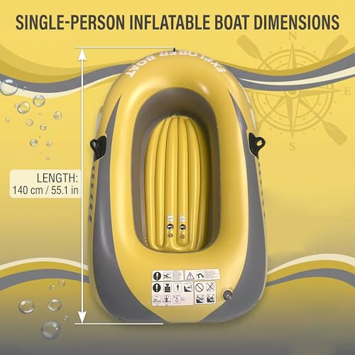 Kayak gonflable résistant pour naviguer l'esprit tranquille