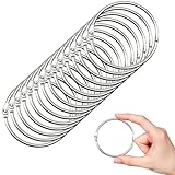 OWLKELA 2 Inch 15 Pack Loose Leaf Binder Rings, Keychain Key Ring with Metal Nickel Plated for Index Cards, Ideal for School, Home, or Office