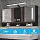 YIQAN LED-Spiegelleuchte 3000K Warmes Licht Mattschwarz 40cm Badezimmerleuchte 10w 800lm Badezimmerschrankleuchte 3 Installationsmöglichkeiten Schrankbeleuchtung…