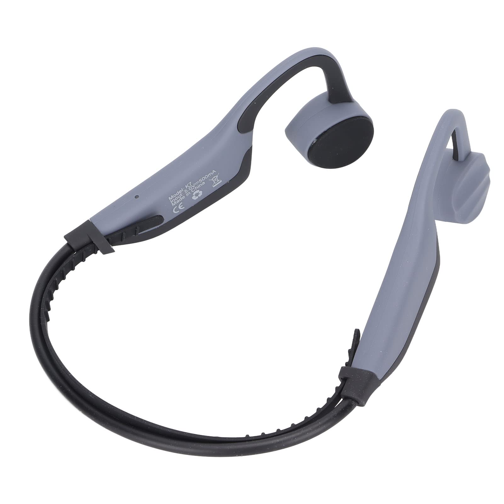 K7 Bone Conduction Słuchawki, Wodoodporne Słuchawki Open Ear, Wbudowane w Pamięć 16GB Słuchawki Sportowe, Zaawansowane Słuchawki Bluetooth 5.0 do Biegania Jazda na Rowerze Wędrówka (Szary)