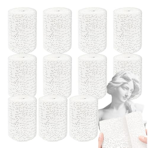 Mineup Set Di 12 Calco Pancia Gravidanza, 7.5cmx2.7m Calco Gesso Per Pancione in Dolce Attesa, Kit Per Calc in Gesso...