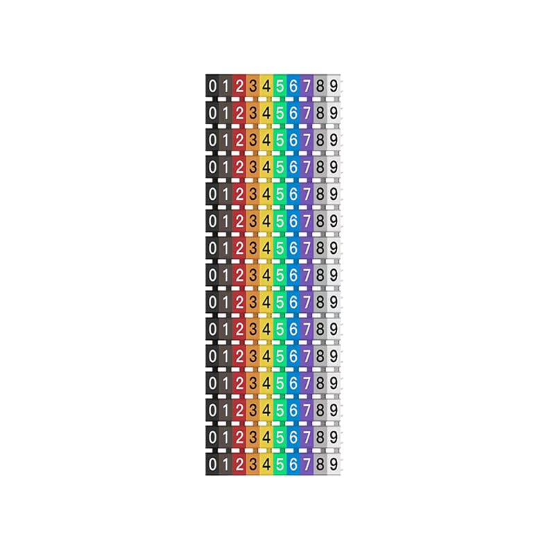 Numero Di Filo 1.5mm² 150pcs Tubi Numerati Colorati Numero Per Filo Elettrico Per Cavi Etichette Cavo Elettrico Autoadesive Cinghie Per Cavi Elettrici Per Cavi Elettrici
