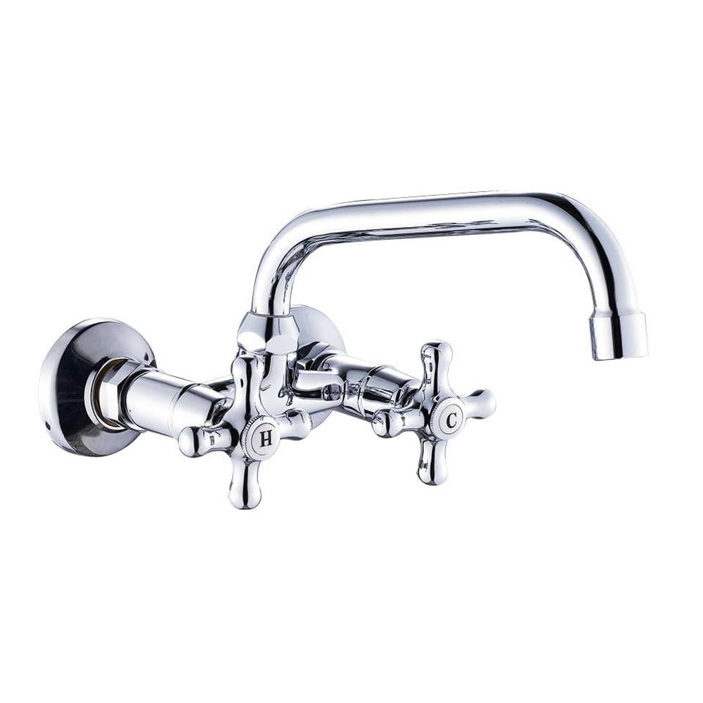 Grifo Mezclador de Cocina de Pared con Caño Alto de,(distancia entre tomas de 11 cm) Cromado – (H11T99C)