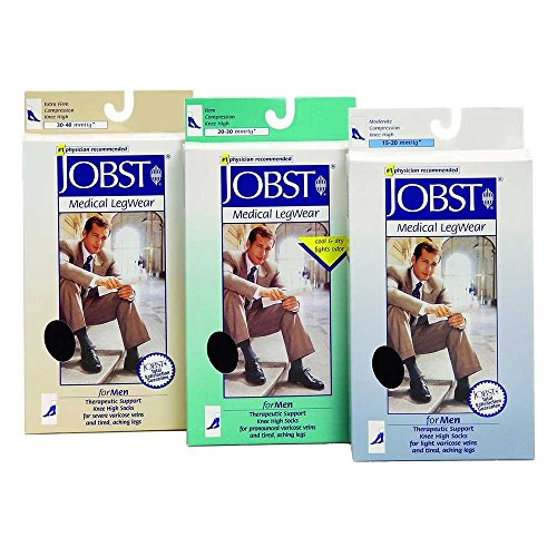 Image of Men's 20-30 mmHg Closed Toe Thigh High Support Sock Size: Medium