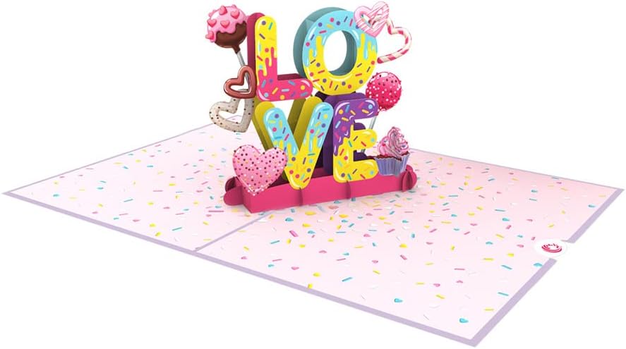 Miniatura 5 de UNIPOP Tarjeta desplegable de Love Candy, tarjeta de feliz día de San Valentín, tarjeta del día de San Valentín para mujeresnovia, tarjetas de amor