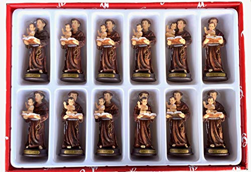Set de 12 piezas estatua de Santo Antonio 3 pulgadas