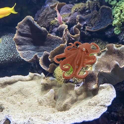 Image of Toyvian Octopus Aquarium Ornament Octopus Figure Fish Tank Landscape Decor Artificial Sea Life Decoration