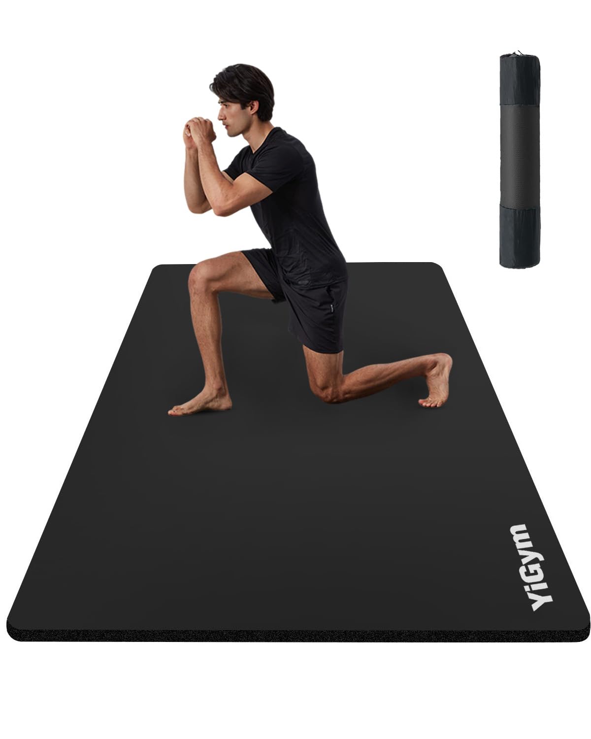 Tappetino da yoga spesso 15 mm/10 mm, 190 x 90 cm, tappetino per esercizi in NBR per casa, all'aperto, yoga, pilates, fitness, morbido, grande, con borsa per il trasporto