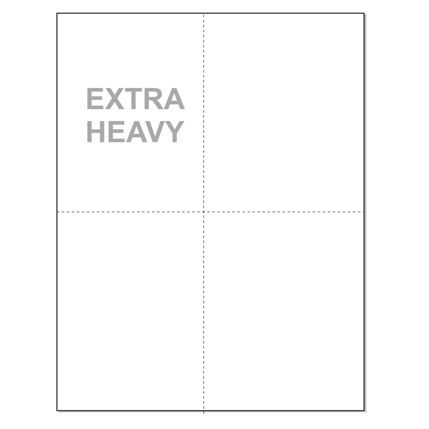 NextDayLabels - 8-1/2 x 11 Laser and Inkjet Printer Postcards 4 up Per Page, (4-1/4" x 5-1/2" Each Card After Perf) 100 Sheets / 400 Cards - WHITE