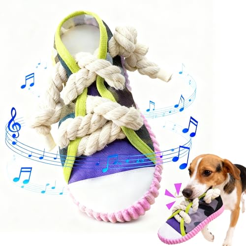 MinXin Giochi per Cani, 18 Giochi Interattivi per Cane, Giocattoli in Cotone Naturale per Dentizione, Giocattoli Squeak Interattivi per Cani di Piccola e Media Taglia