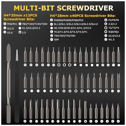 3.7V Mini Electric Screwdriver Set, 57-in-1 Magnetic Bits Precision Screwdriver Set, Cordless Screwdriver with LED Light, - Image 4