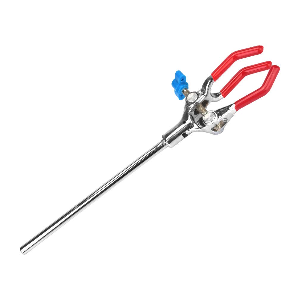 Instrument Three Jaw Clamp Zinc Alloy Retort Stand Condenser Holder Small Three Jaw Clamp Flask ClampFlask ClampCondenser ClampBurette ClampRetort Stand Clamp Condenser is Clamp (Large)