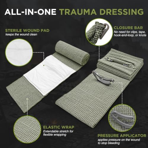OK TAPE 6" Israeli Emergency Bandage 2 Rolls IFAK Sterile Vacuum-Sealed — 사진 2