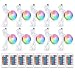 Remote Control RGB LED Lamp Kit for Bambu Lab 3D Printer Accessories-3D Printer DIY Multicolor Light Includes Button Battery Makerworld Hardware Model Spare Parts 5V USB Powered (10pcs)
