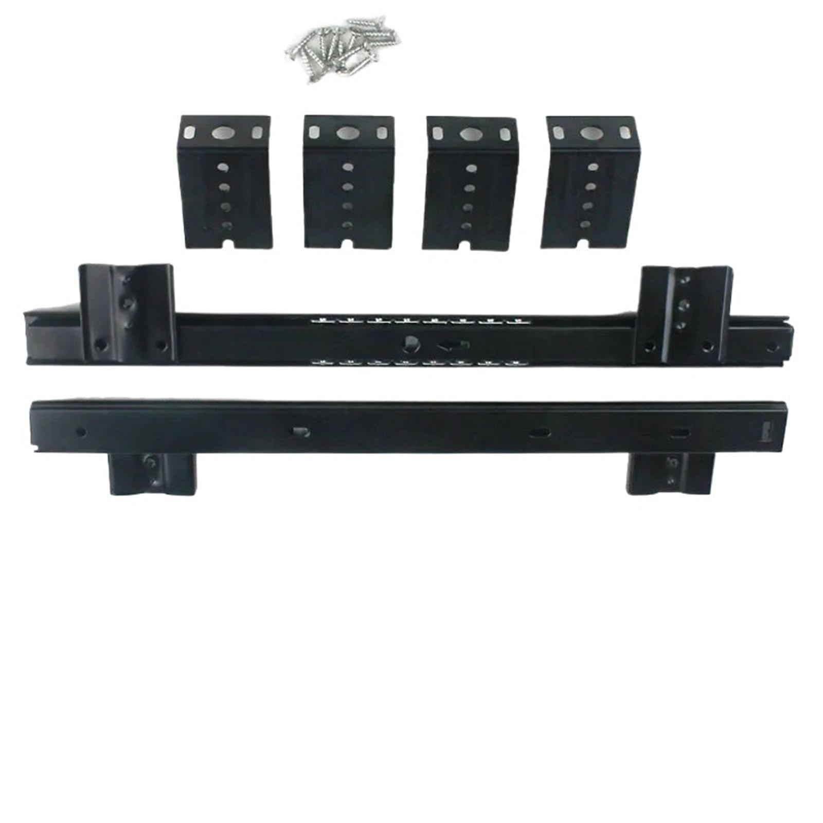 Mdsiokhj 1Pair-Black Drawer Rail 1Pair Keyboard Bracket Computer Desk Guide Office Full Extension Hardware Home Drawer Slide Rail Long Ball Bearing Hoisting