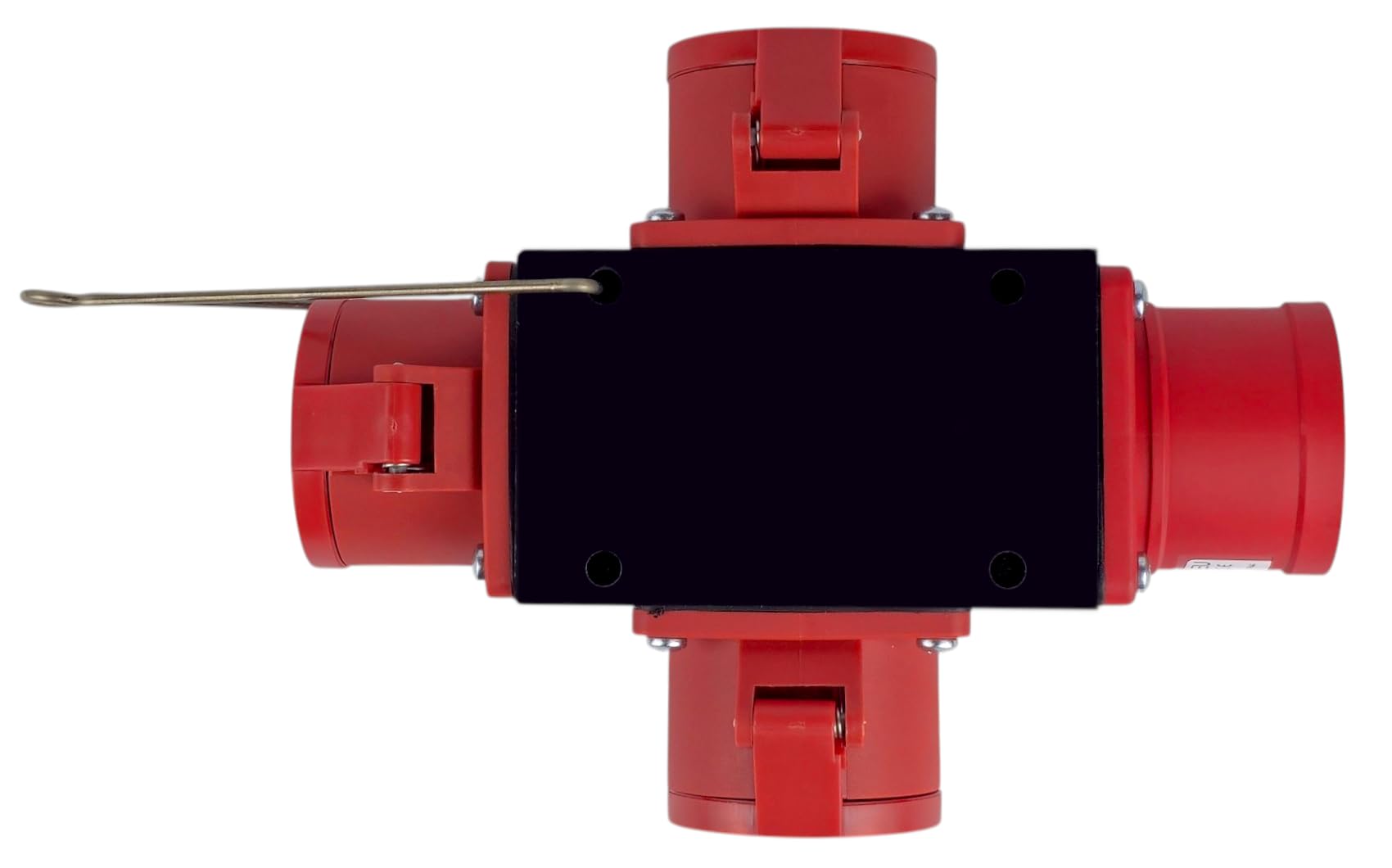 RoadEu Distribuidor de corriente CEE 32 A 5 pines macho 3 enchufes 32 A 5 p 400 V IP44 móvil robusto