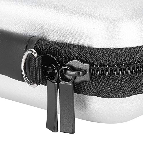 Image of 2Pcs Portable Storage Bag Carry Case EVA Protective Hard Bag for 3DS XL 3DS 3DS Handheld Game Consoles, Hard Shell Carrying Case with 8 Game Card Slots, All Around Zipper(Silver