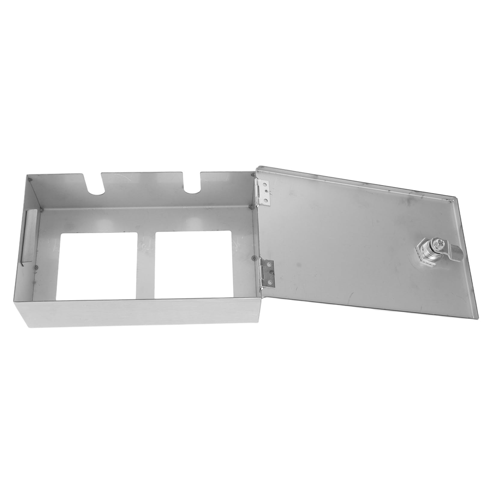 Cabilock Boîte à Prises Métallique Type Acier Inoxydable Boîtier de Protection Étanche et Verrouillable Anti-vol pour Prises Murales Intérieures et Extérieures