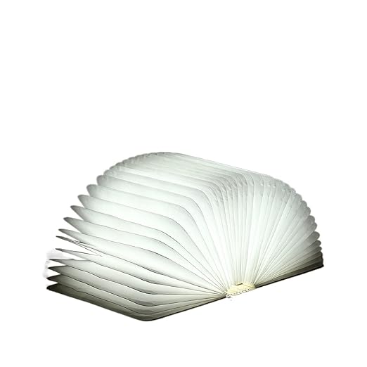 Psampa Portable 3D Creative LED Book Night Light Wooden USB Rechargeable Magnetic Foldable Desk Table Lamp Home Decoration