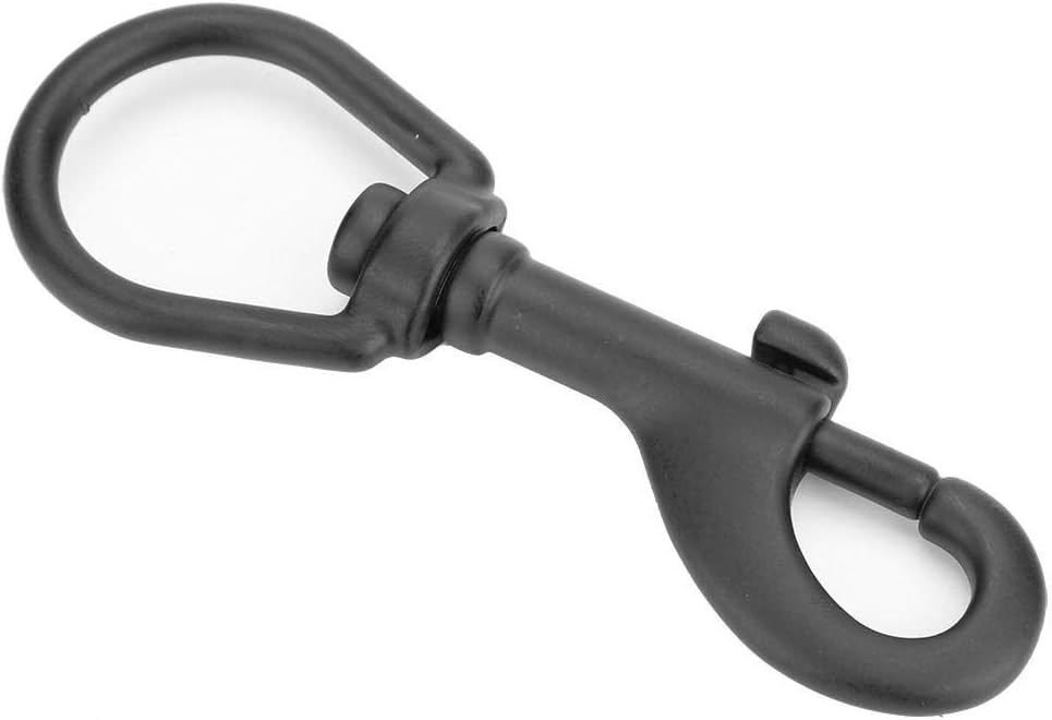 Tbest Stainless Steel Double Ended Bolt Snap Hook Swivel Eye Snap Bolt Hook Kit Diving Accessory (100mm Black)