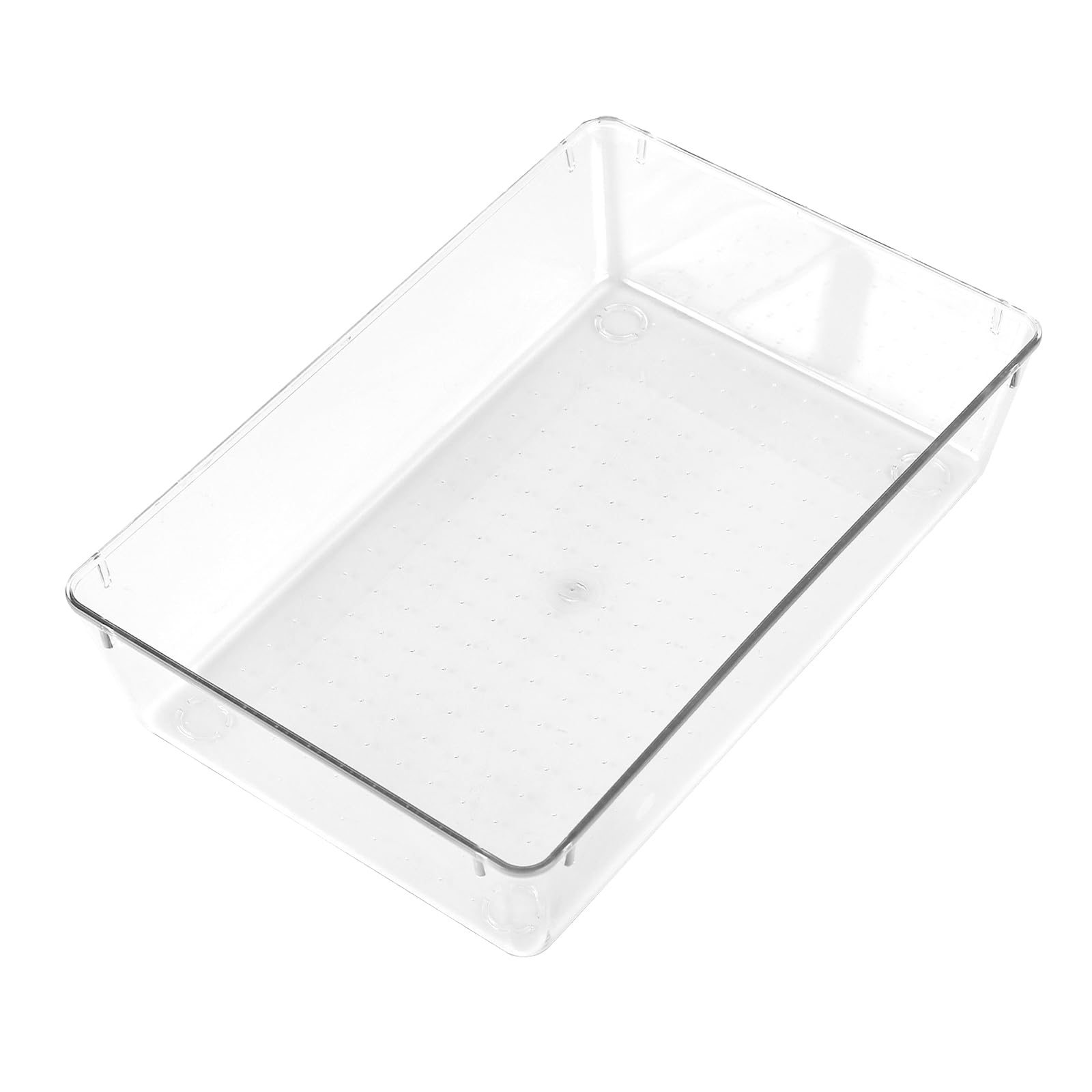 8 organizer trasparenti per cassetti, impilabili, per frigorifero, trucchi, per camera da letto, bagno, ufficio, cucina