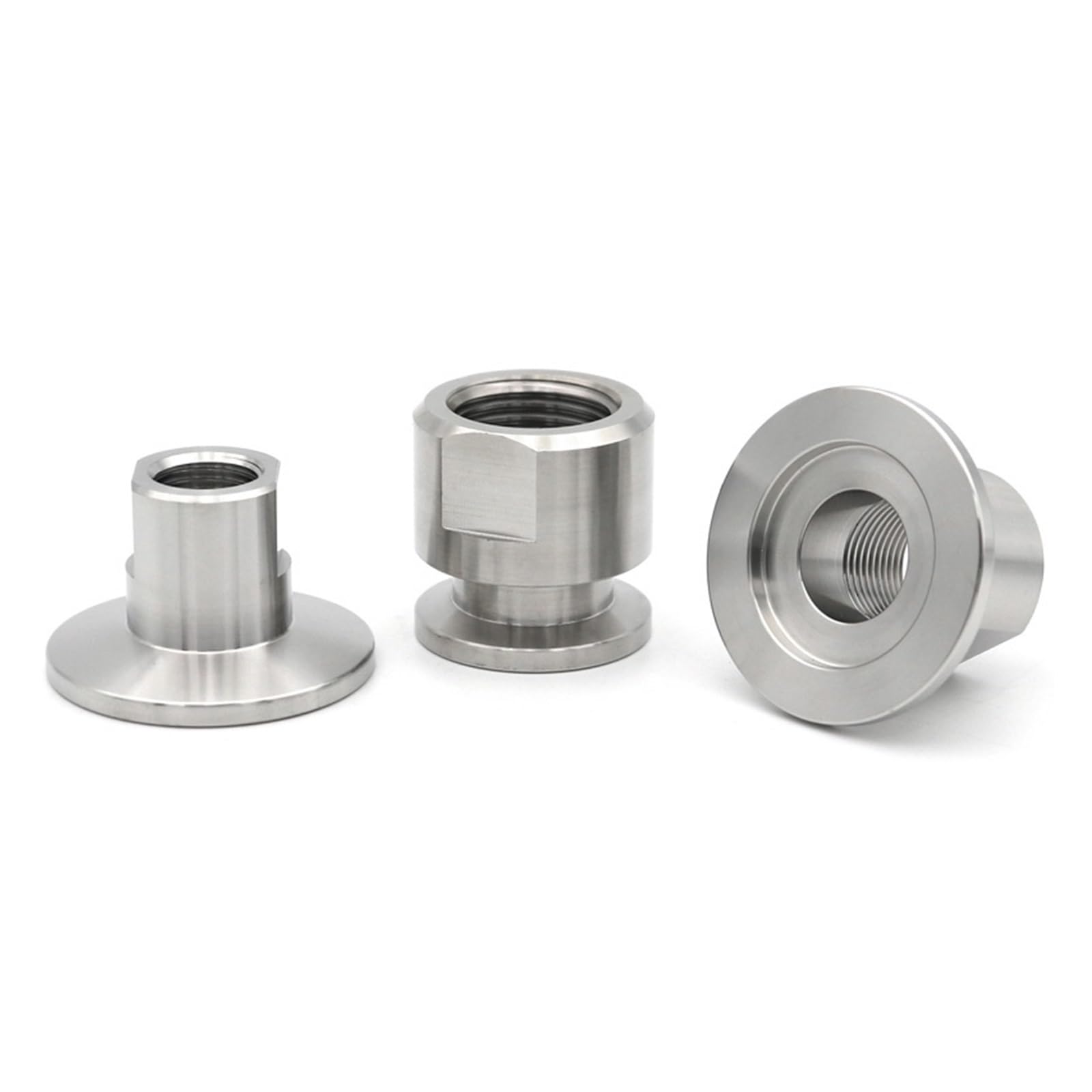 1 szt. KF16/KF25/KF40/KF50 304 złączka do rur ze stali nierdzewnej PT gwint wewnętrzny kołnierz próżniowy adapter przegubowy 0.6 cm 1.3 cm 1.9 cm 1 cm Homebrew (KF50,1.3 cm)
