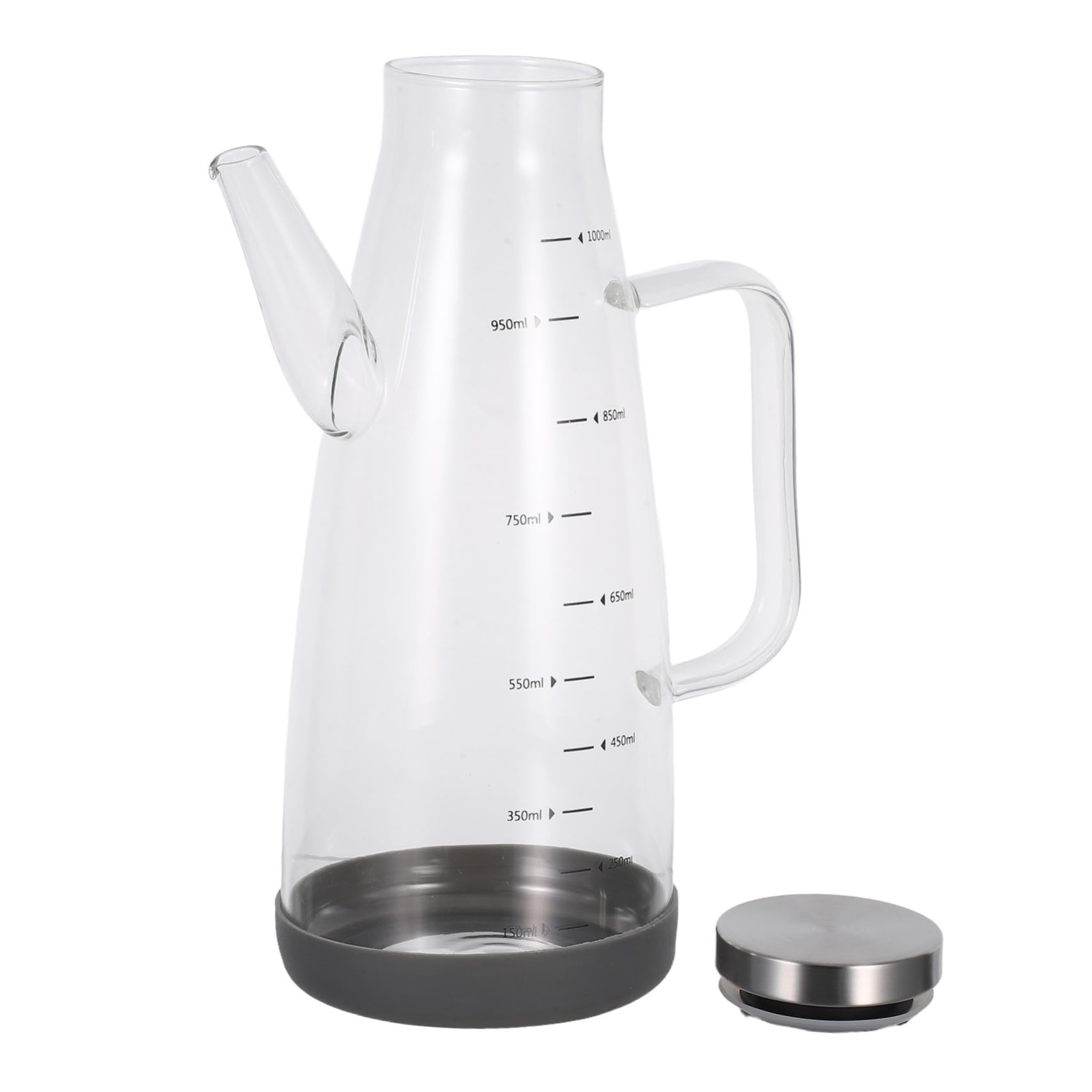 ABOOFAN 2 Piezas Dispensador de vinagre de cocina botella para vinagre y aceite recipiente de aceite de oliva dispensador de vaso Alto borosilicato Transparente