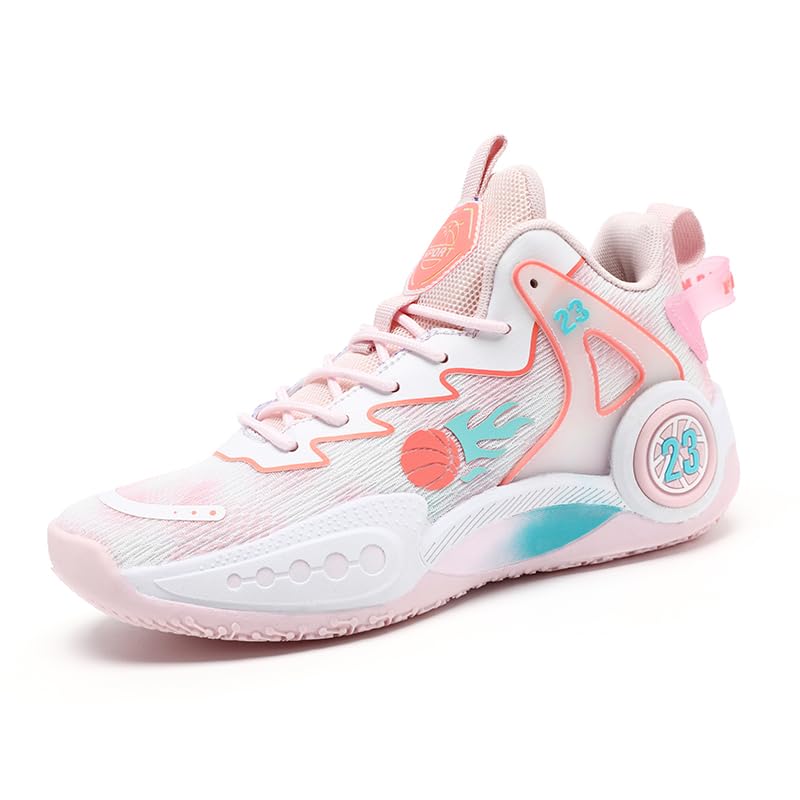 Women Men Basketball Shoes Breathable Non Slip Sneakers Unisex High Top Ultra-Light Fashion Outdoor Sports Shoes