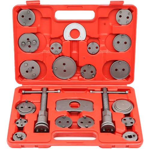 DASBSTE - Kit de reparación de pistón de freno universal, 23 piezas, herramienta profesional para reempuje de pistón de freno para pinza de freno y cilindro de freno, herramienta de pistón de freno de