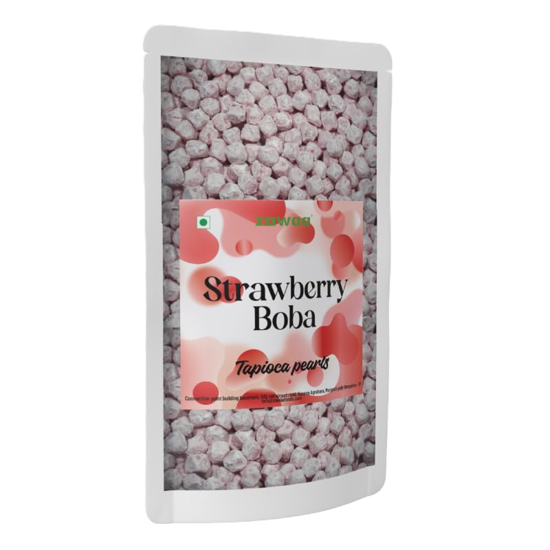 Boba Baba Strawberry Boba Tapioca Pearl Bubble Tea (500 g)