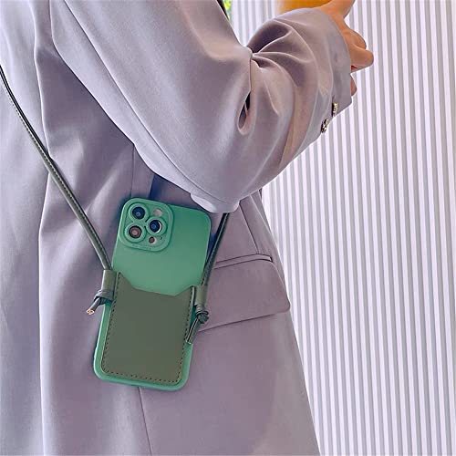 Housse silicone mat doux anti-choc pour iPhone 13 12 11 vert foncé