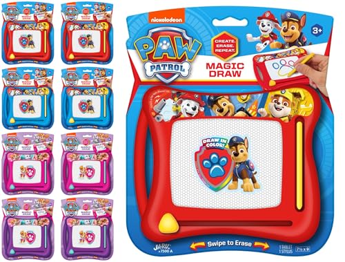 JA-RU PAW Patrol Magic Draw Magnetic Drawing Pad (8 Units Assorted) Drawing Kids Board Car Trip Toys. Mess-Free Small Kids Write Board. Creative Activities, Dining & Travel Entertainment. 7500-8