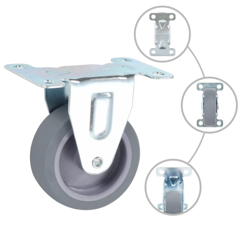 vidaXL Ruedas fijas 24 unidades 75 mm