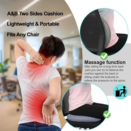 Image of Wobble Cushion Core Balance Disc, Wiggle Seat for Sensory Kids to Stay Focused, Non-slip Balance Pads with Inflation Pump for Physical Therapy & Core Strength