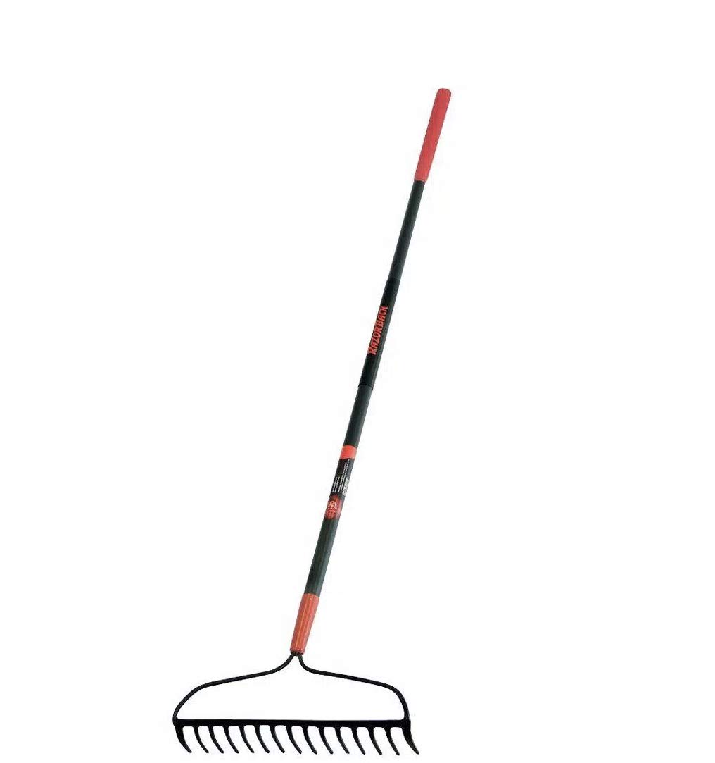 Razorback 63141 Union 16" Forged Bow Rake, 15 tines w/ 60" Ash Handle