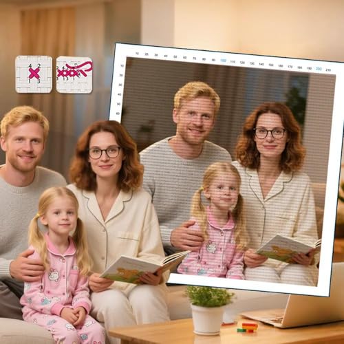 Kit de bordado de punto de cruz, hilo de algodón, lienzo impreso, decoración del hogar, costura (50 x 100 cm)