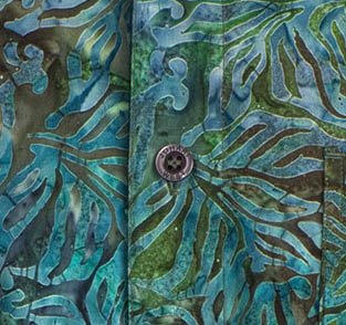 Autumn Gold Tropical Hawaiian Batik Shirt3